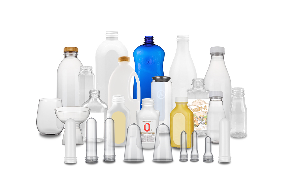 Botellas en blanco y botellas PET / HDPE / PP