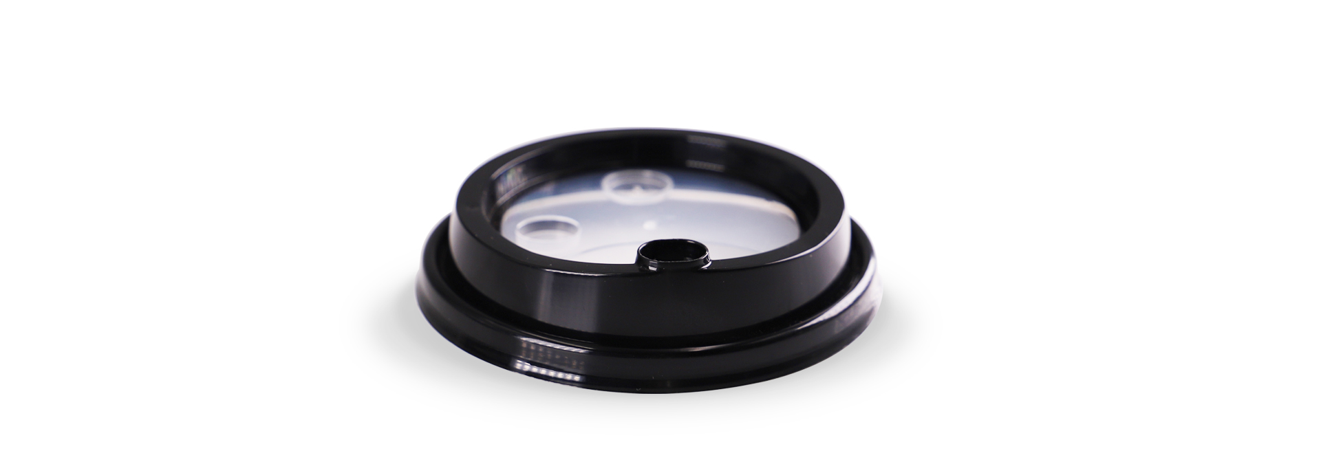 Double color coffee lid (black  90 caliber )